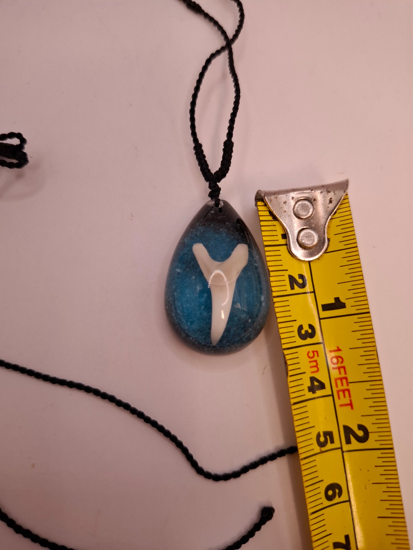 Shark Tooth in Resin Necklace