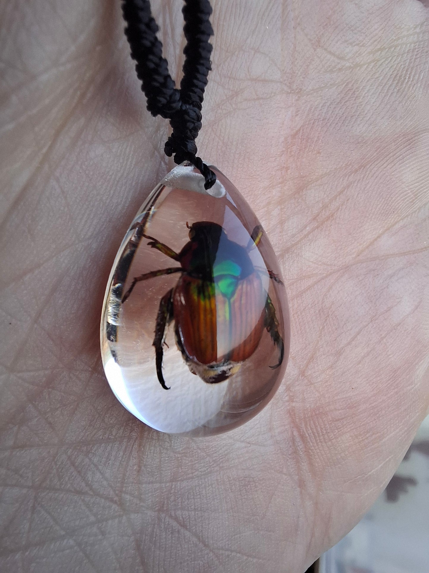 Little Chafer Beetle Necklace