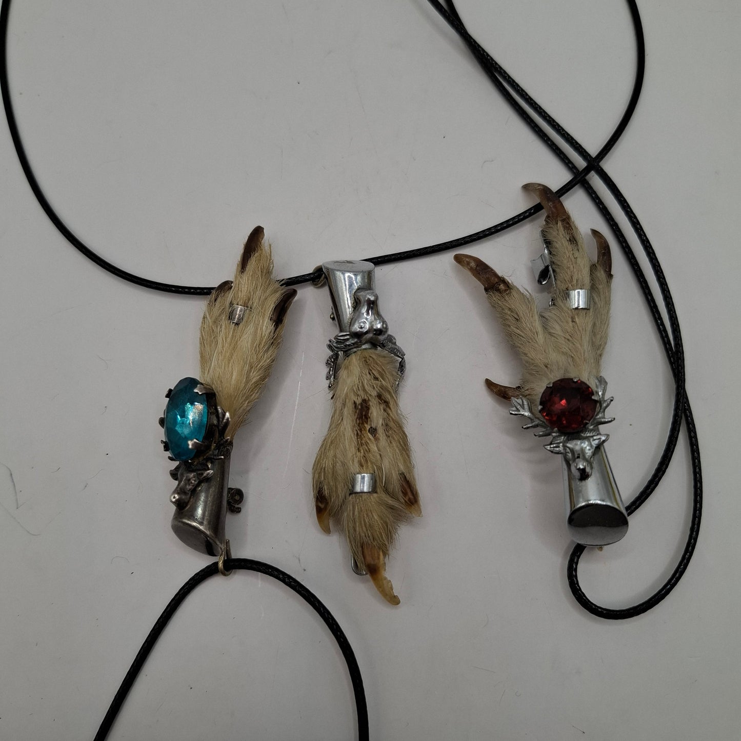 Antique feet necklace