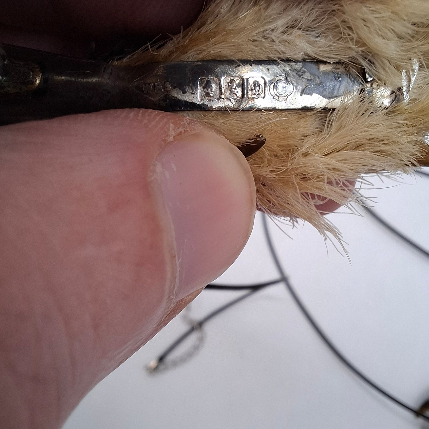 Antique feet necklace