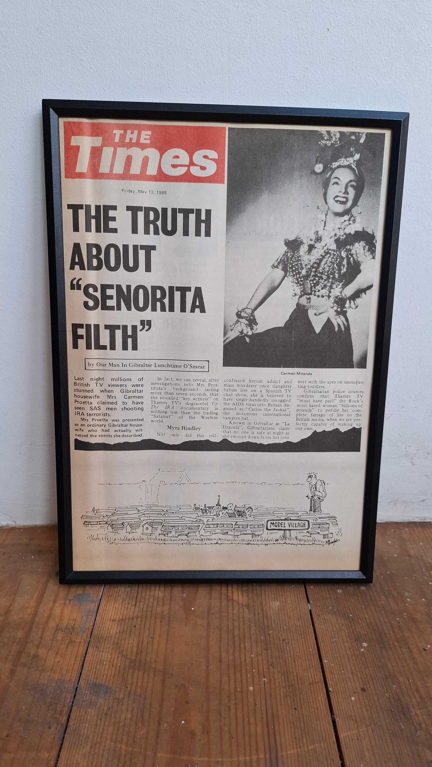 Framed Private Eye Pages