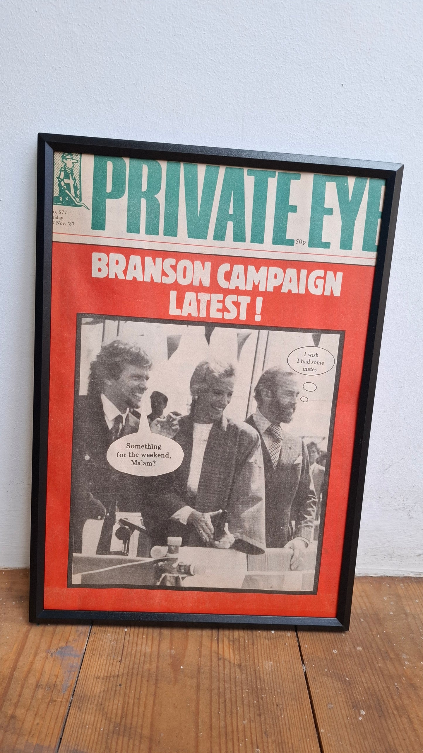 Framed Private Eye Pages