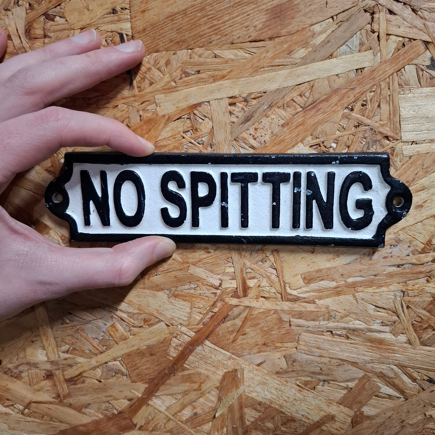 'No Spitting' Sign