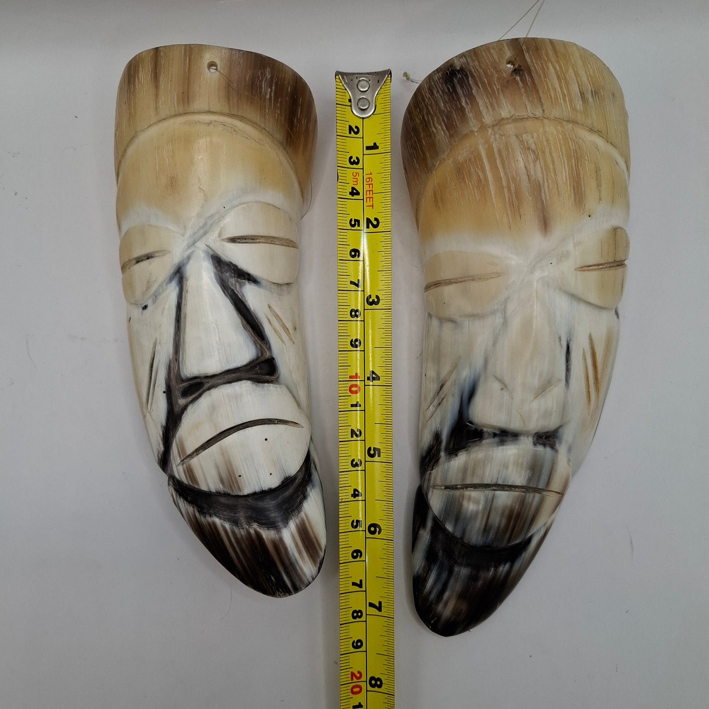 Carved Horn Faces (UK ONLY)