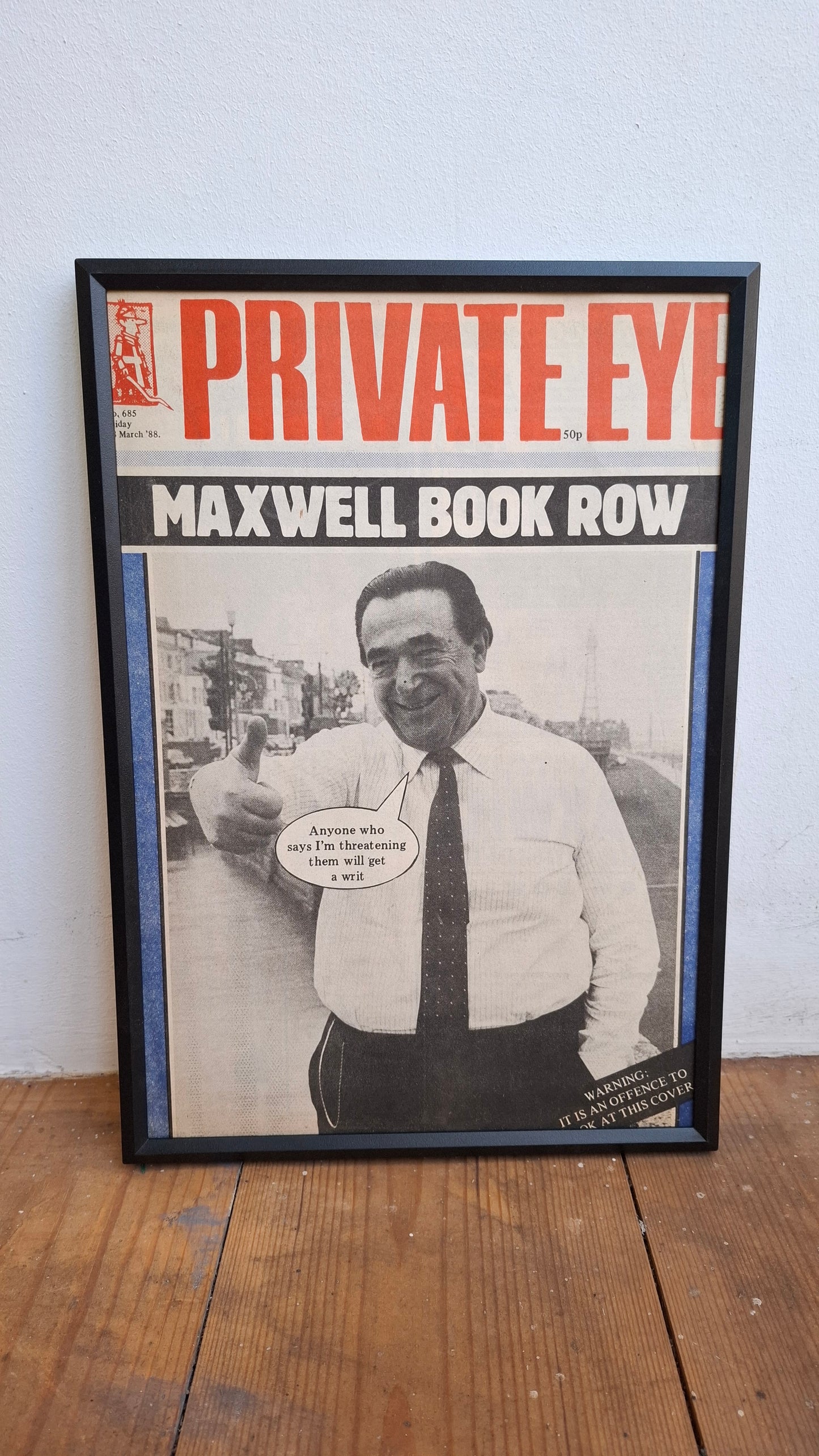 Framed Private Eye Pages
