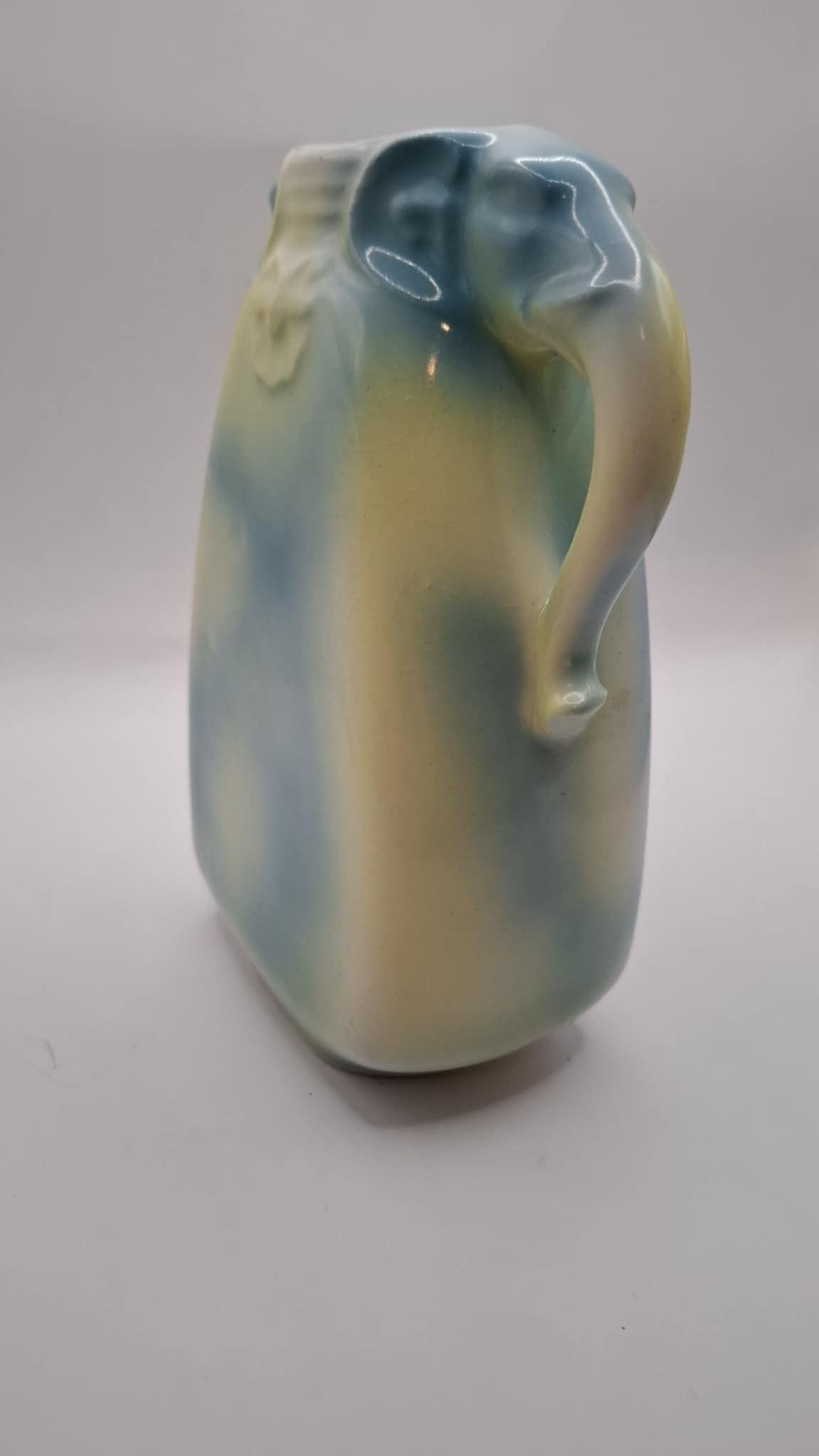 Elephant Handled Swan Vase