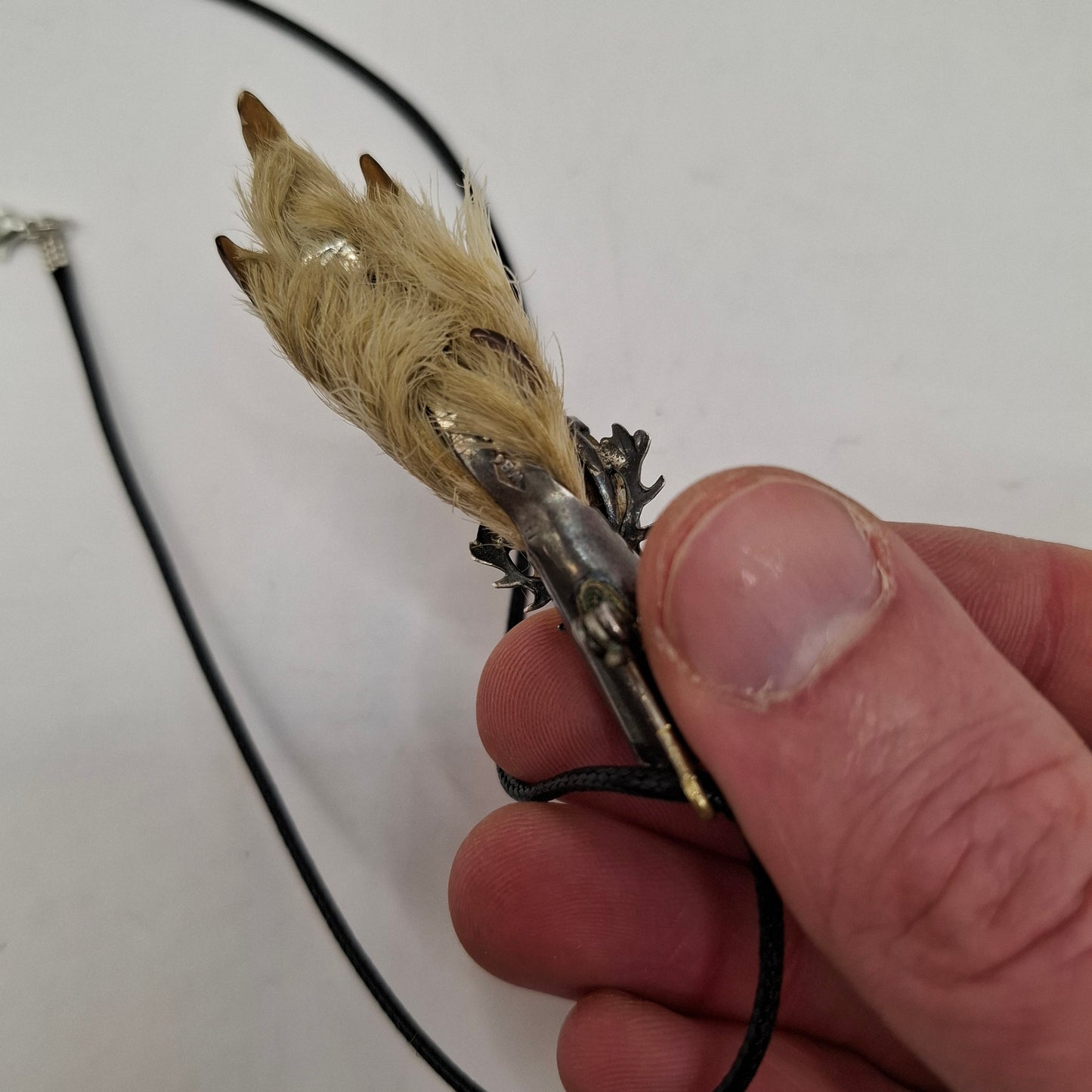Antique feet necklace