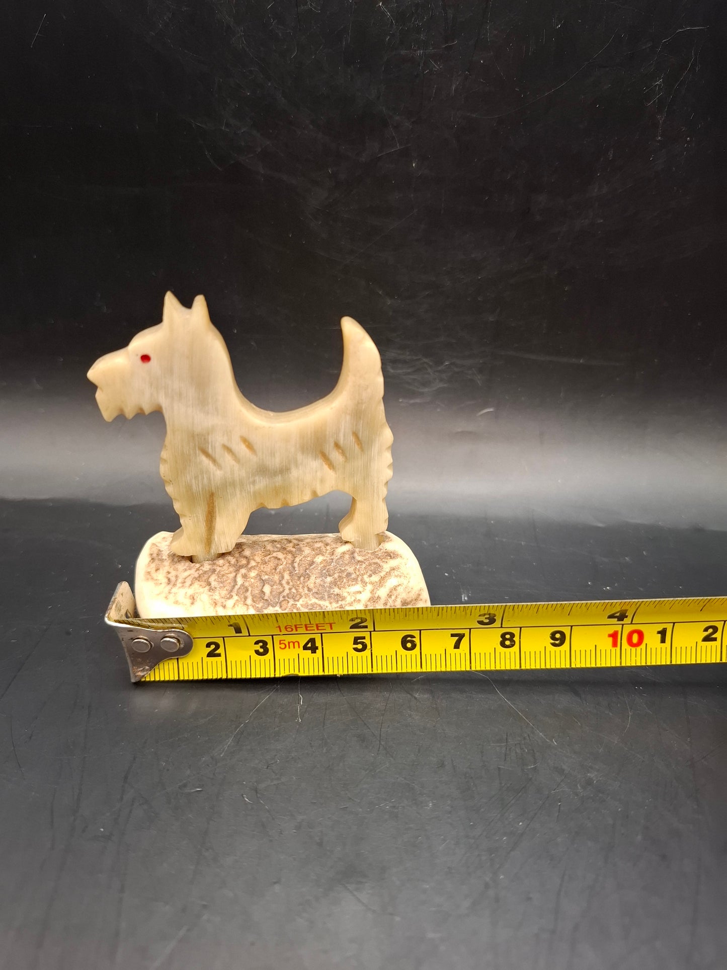 Horn Carving of A Dog (UK Only)