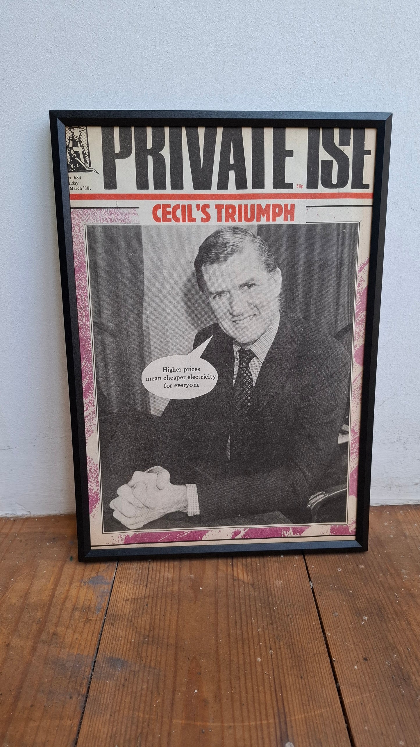 Framed Private Eye Pages