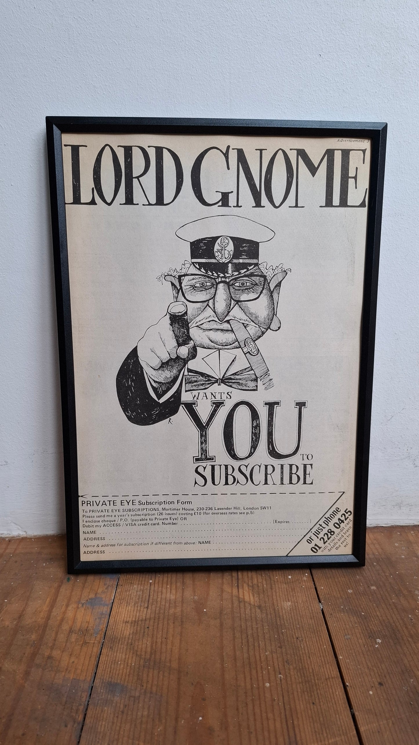 Framed Private Eye Pages
