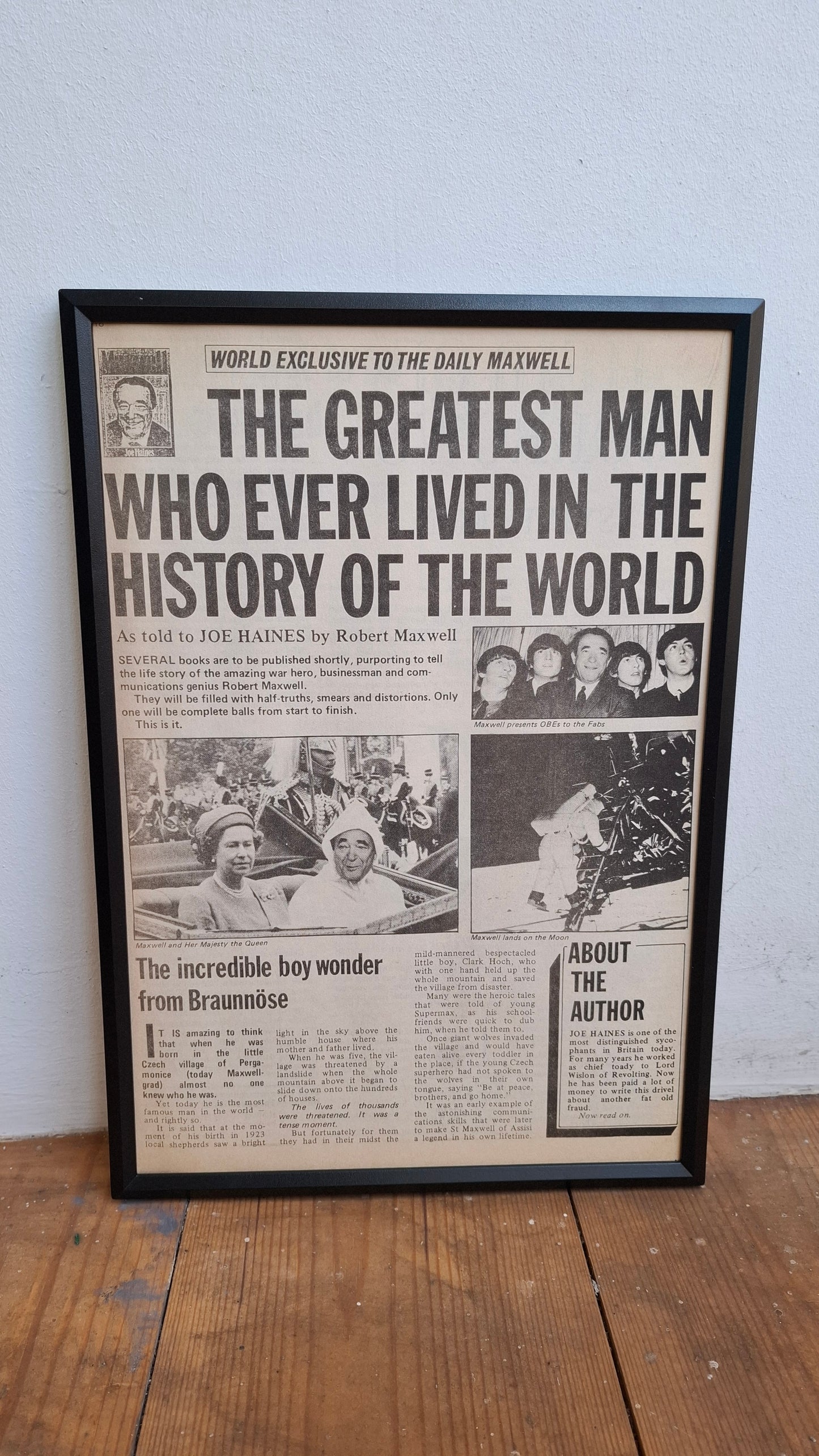Framed Private Eye Pages