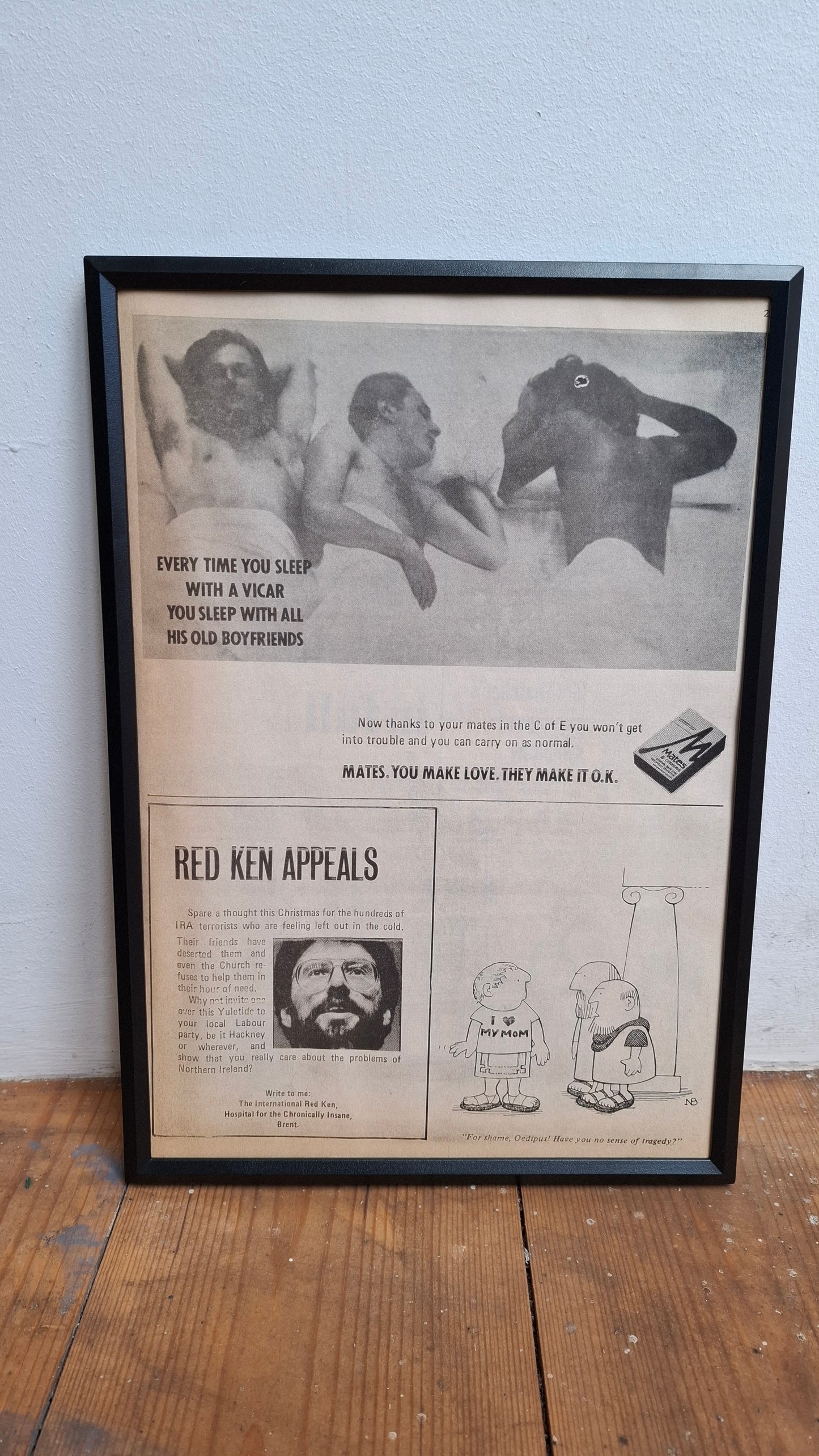 Framed Private Eye Pages
