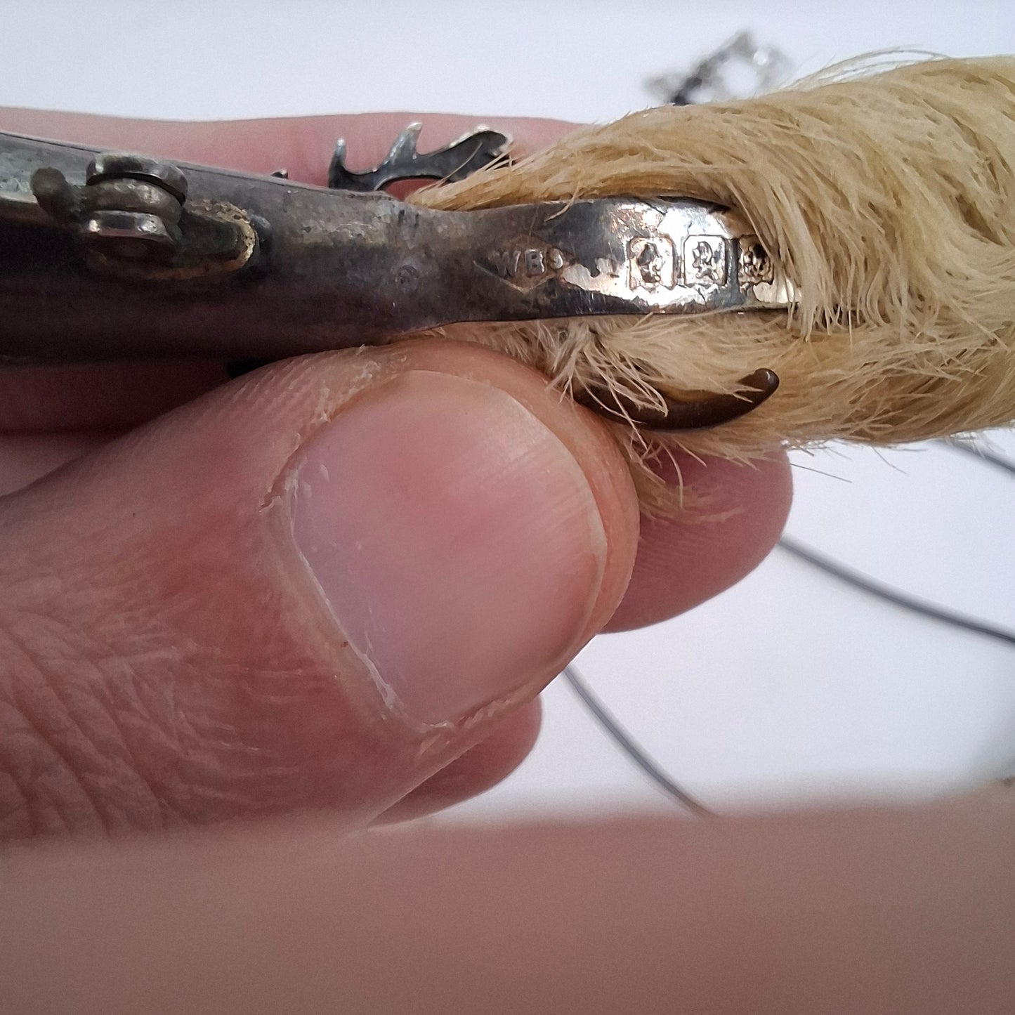 Antique feet necklace