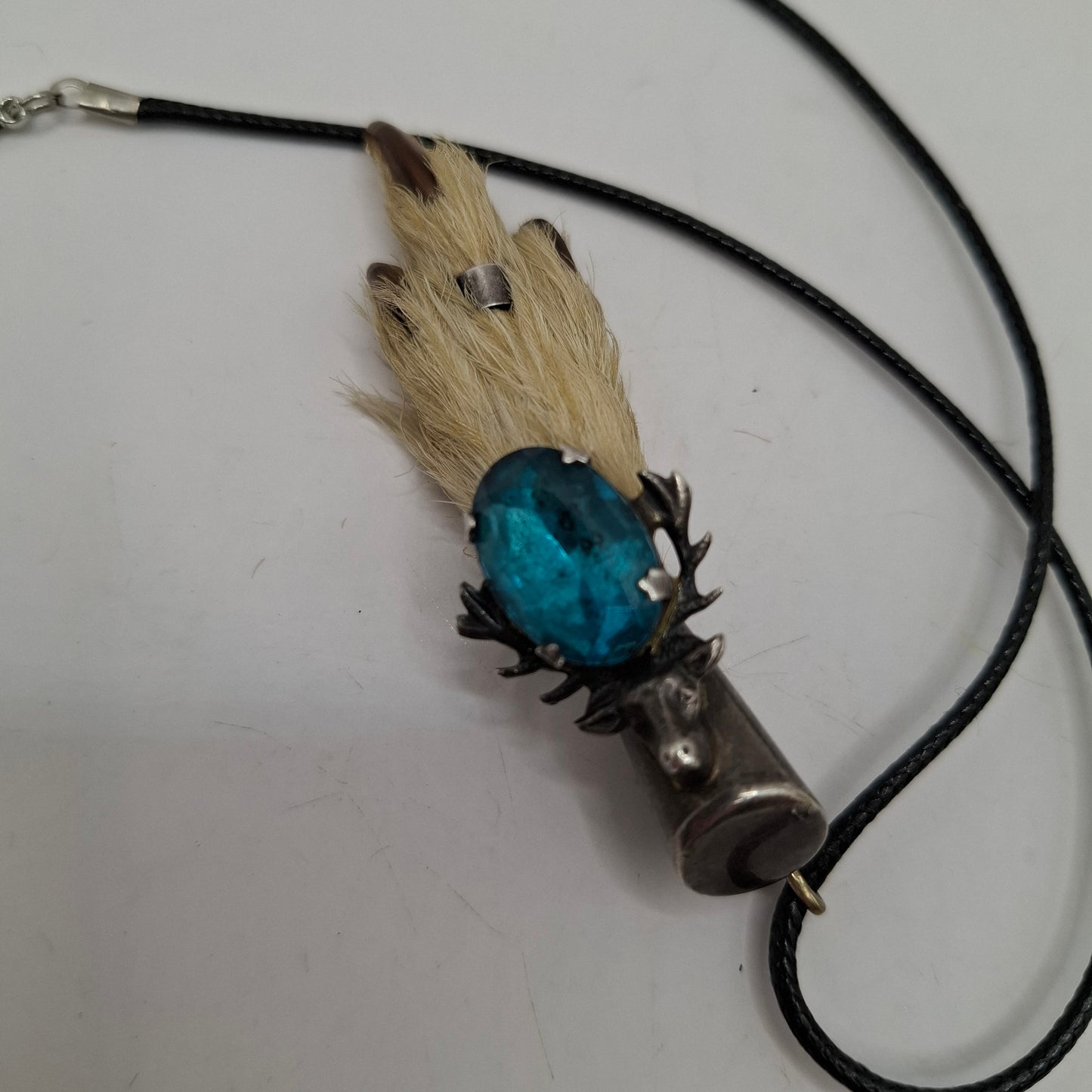 Antique feet necklace