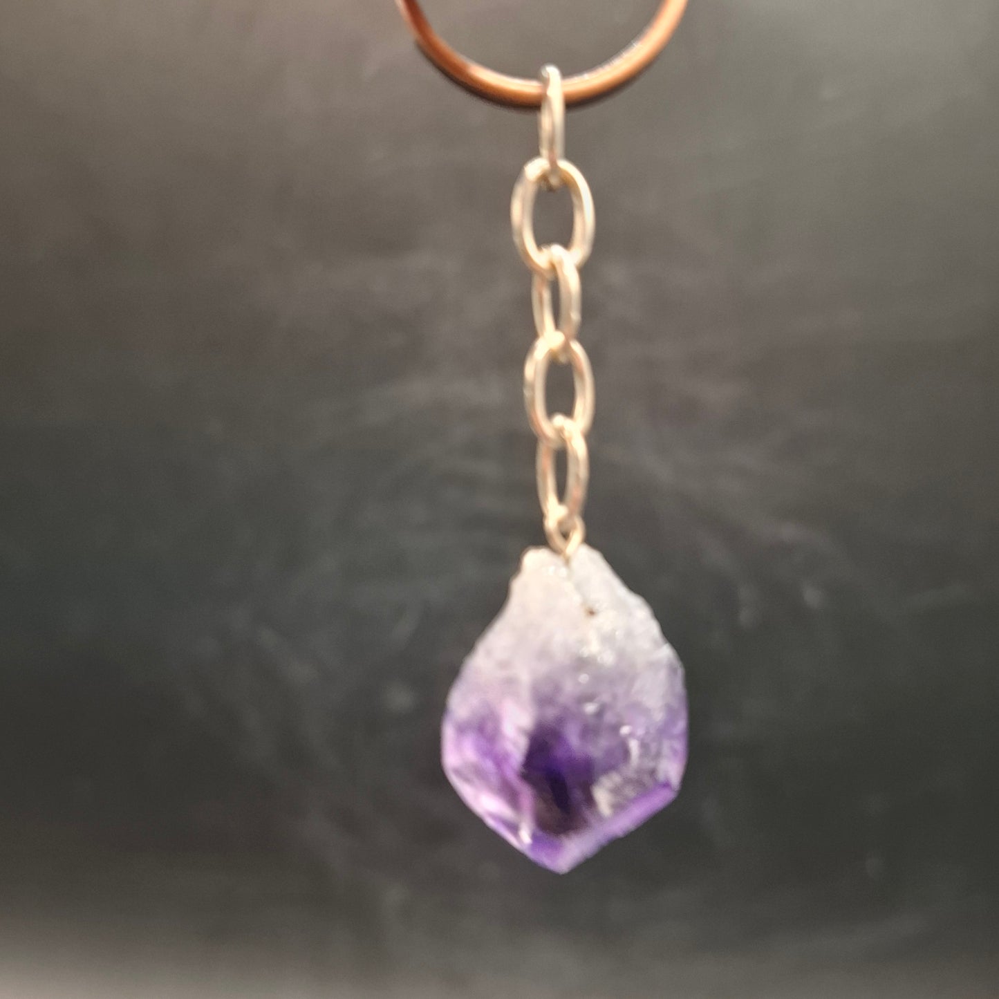 Amythyst Gem Keyring