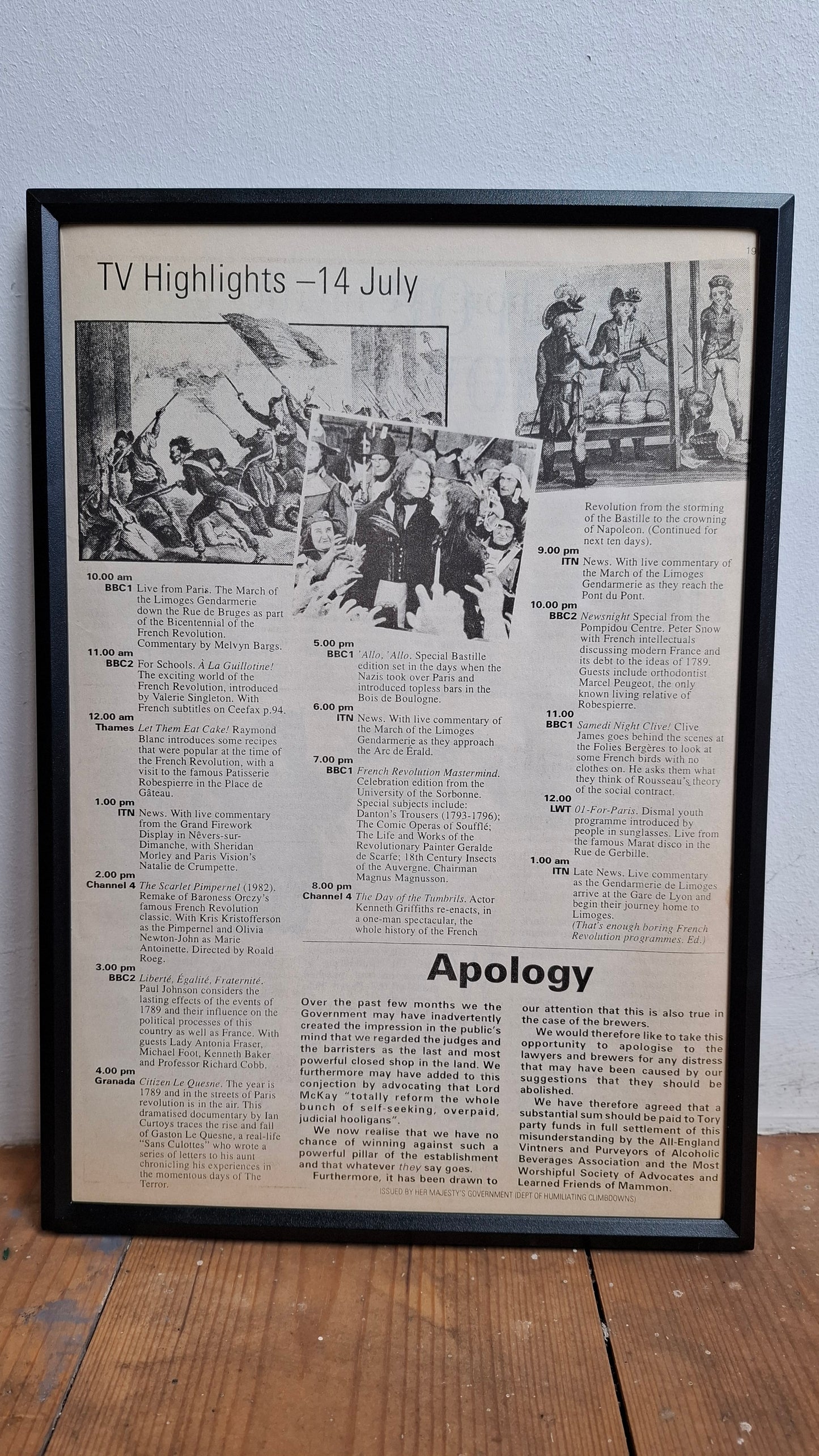 Framed Private Eye Pages