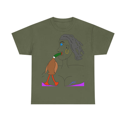 Old Lady Sucking On A Mallard