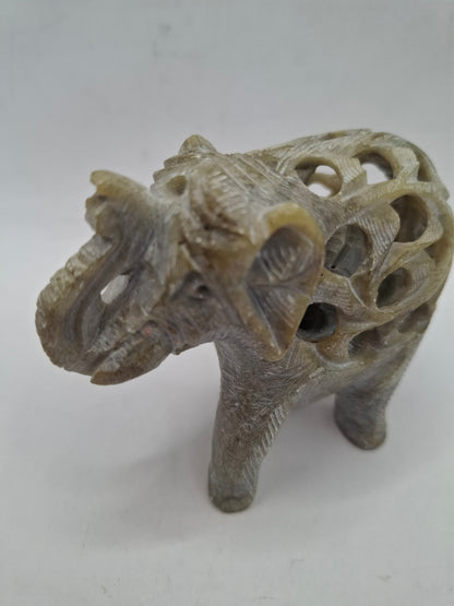 Pregnant Elephant Carving
