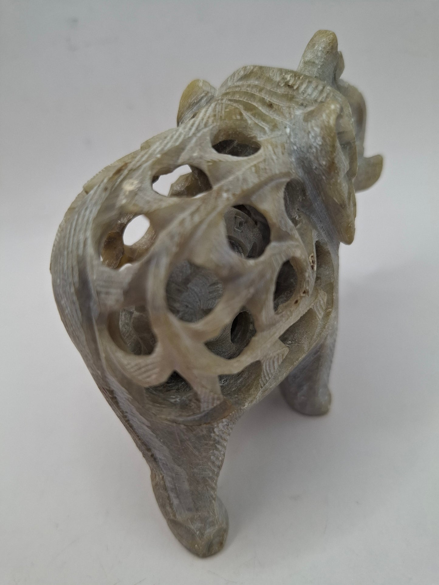 Pregnant Elephant Carving