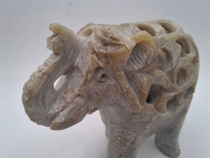 Pregnant Elephant Carving