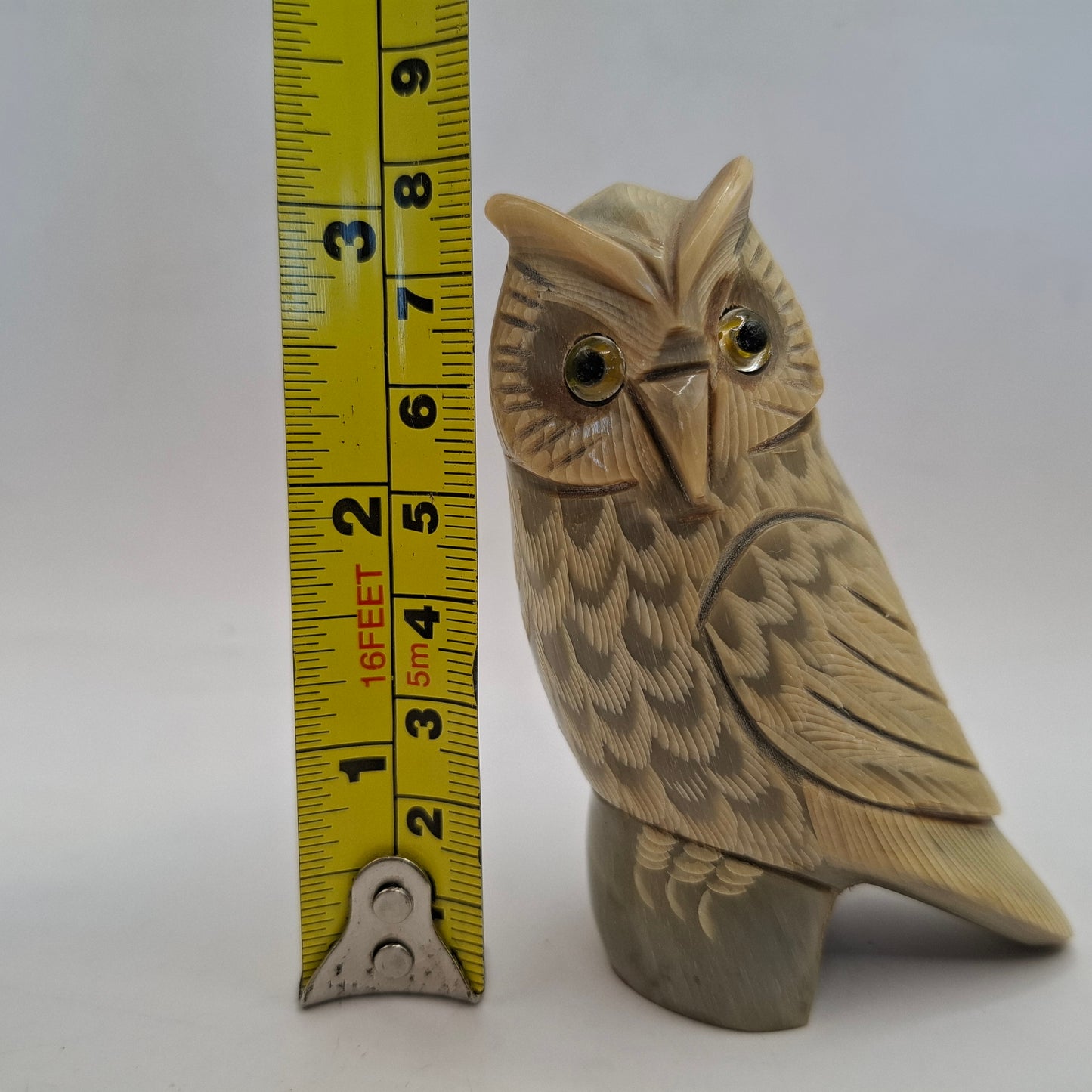 Horn Carving Of An Owl