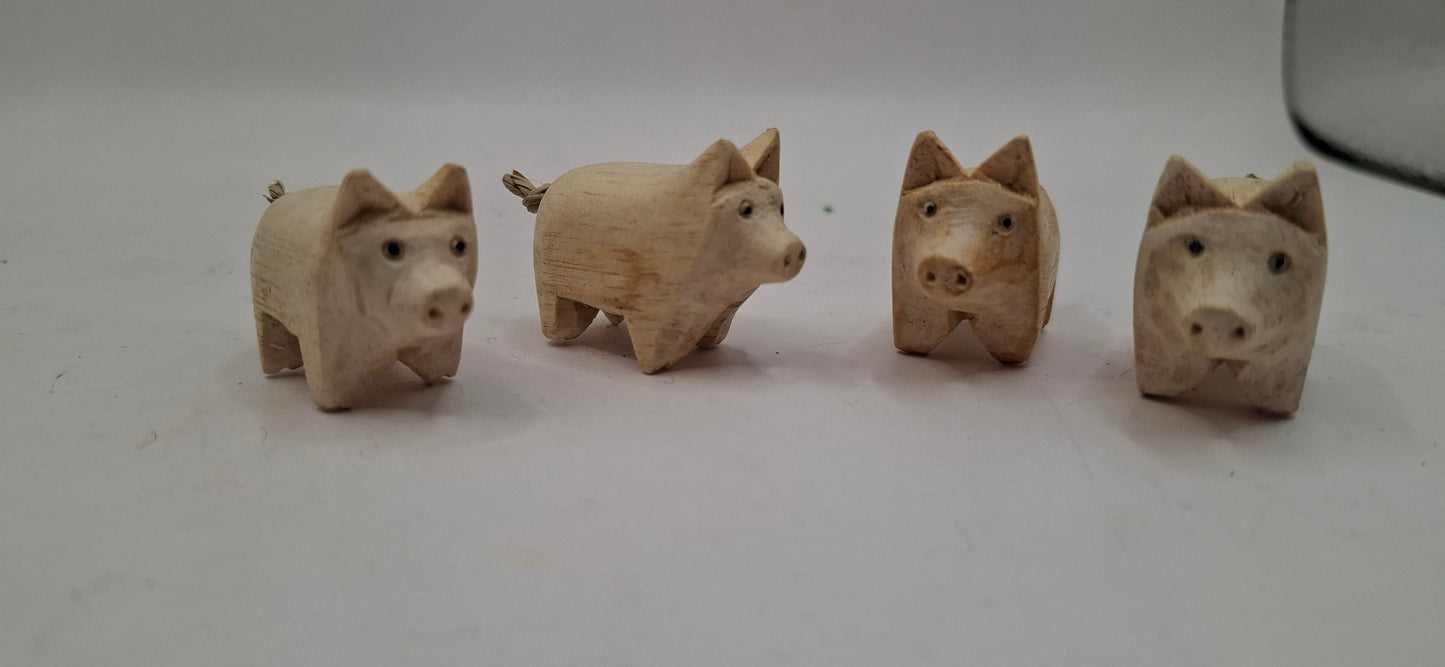 A Tiny Wooden Pig