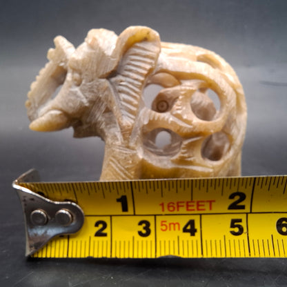 Pregnant Elephant Carving