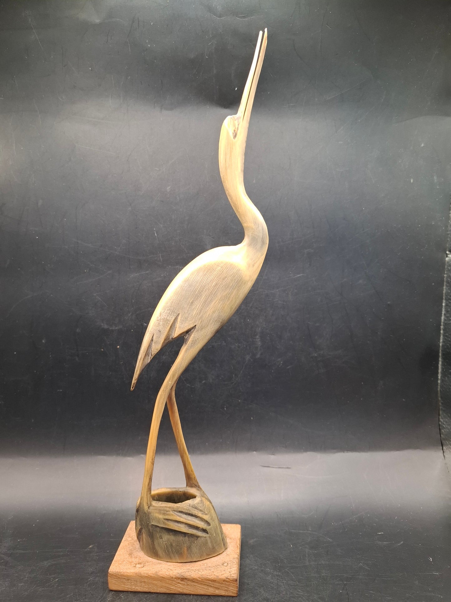 Bigger Mounted Bird Horn Carving (UK Only)