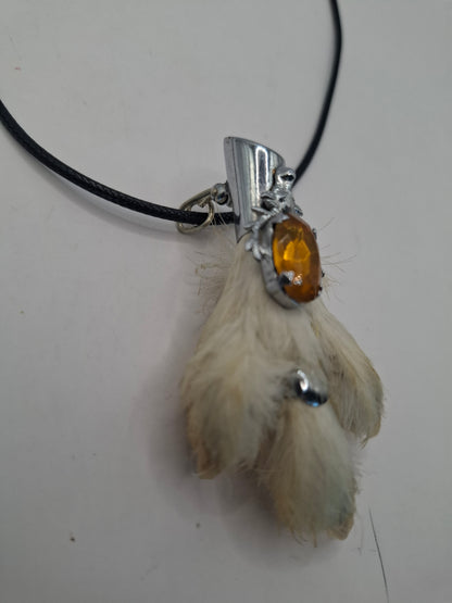 Antique feet necklace