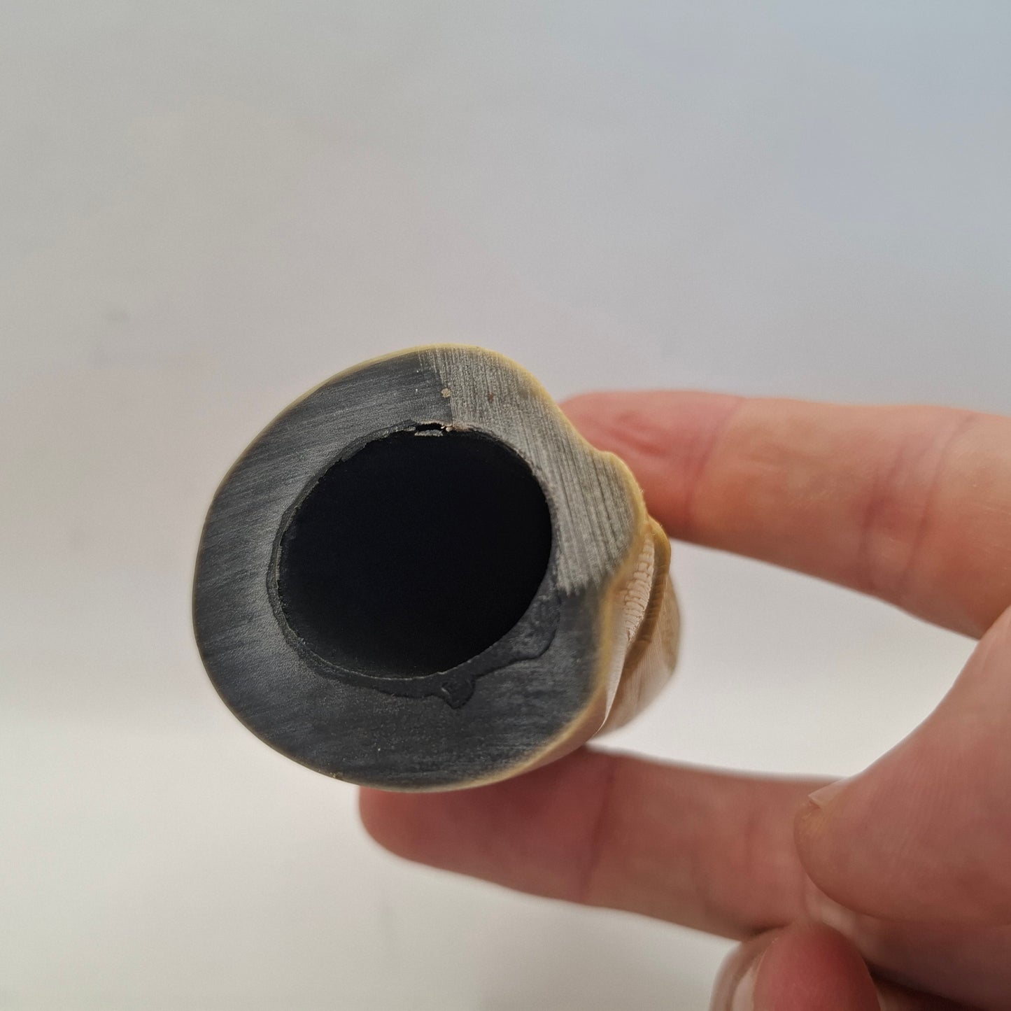 Horn Carving Of A Songbird