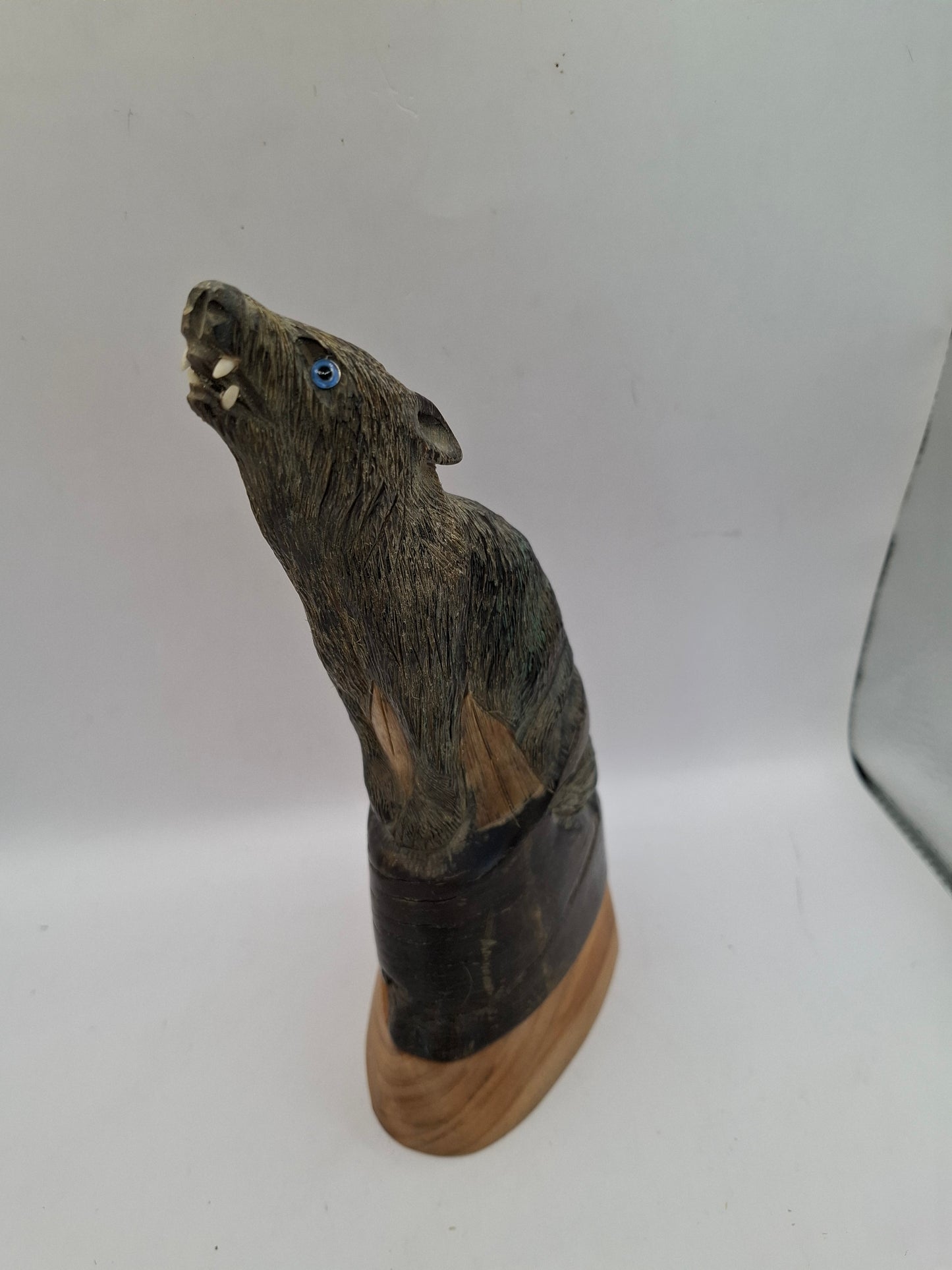 Wolf Horn Carving