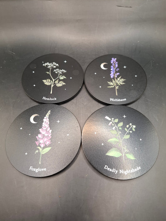 Poisonous Plant Coaster Set