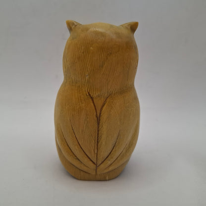 Horn Carving Of An Owl