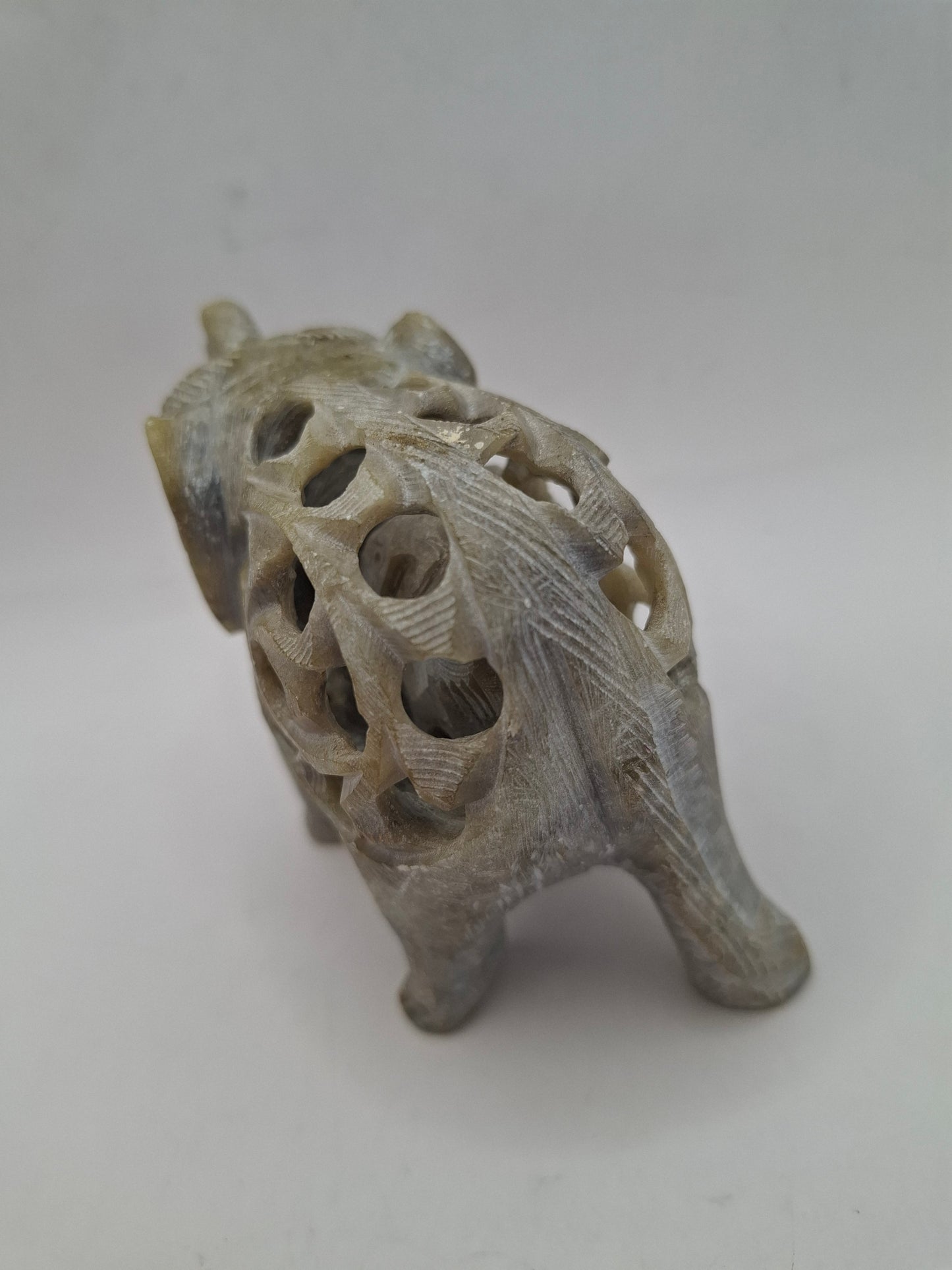 Pregnant Elephant Carving