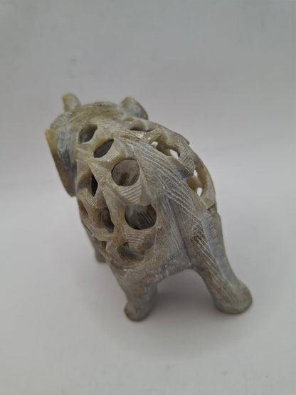 Pregnant Elephant Carving