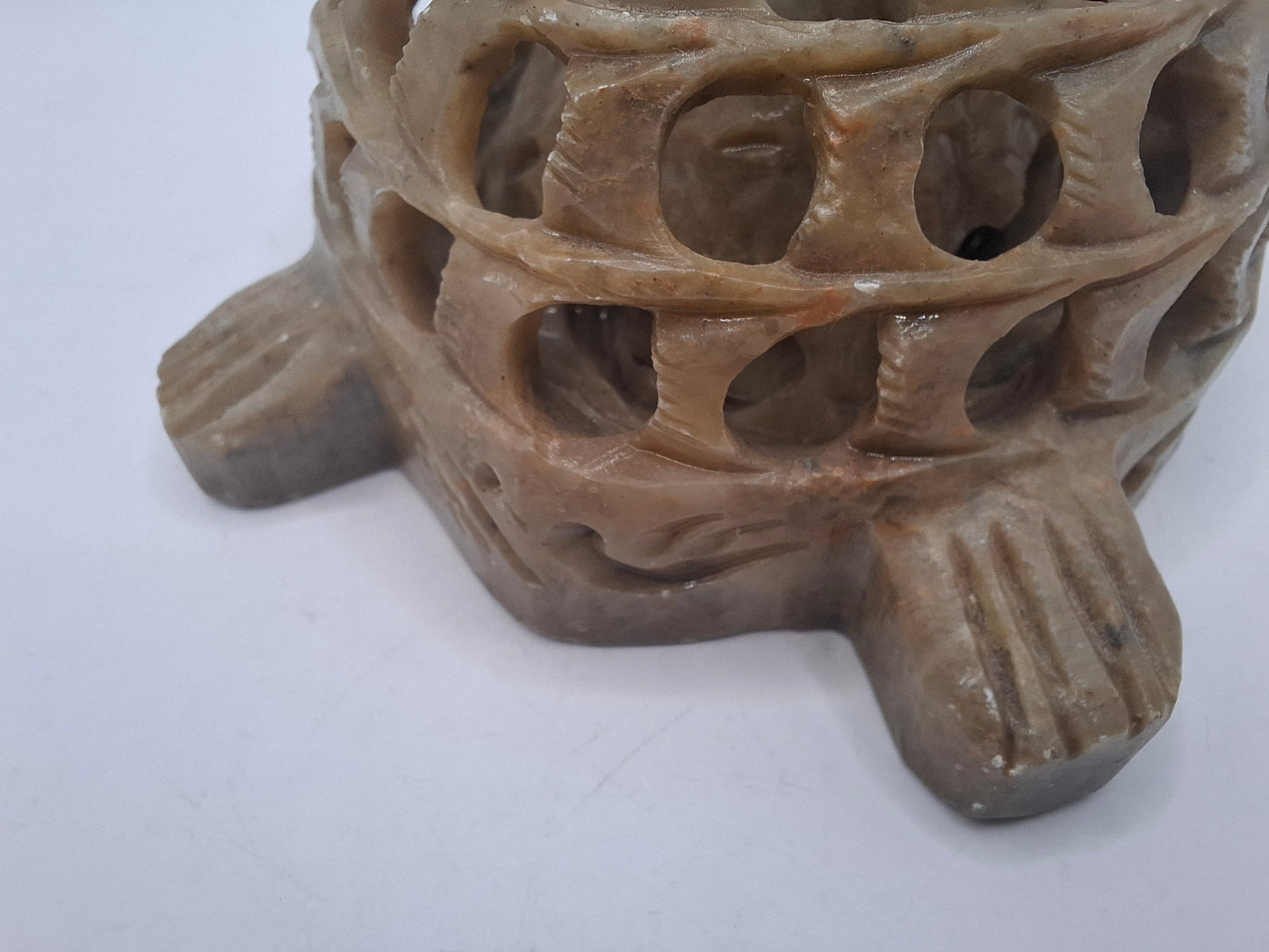 Pregnant Turtle Carving