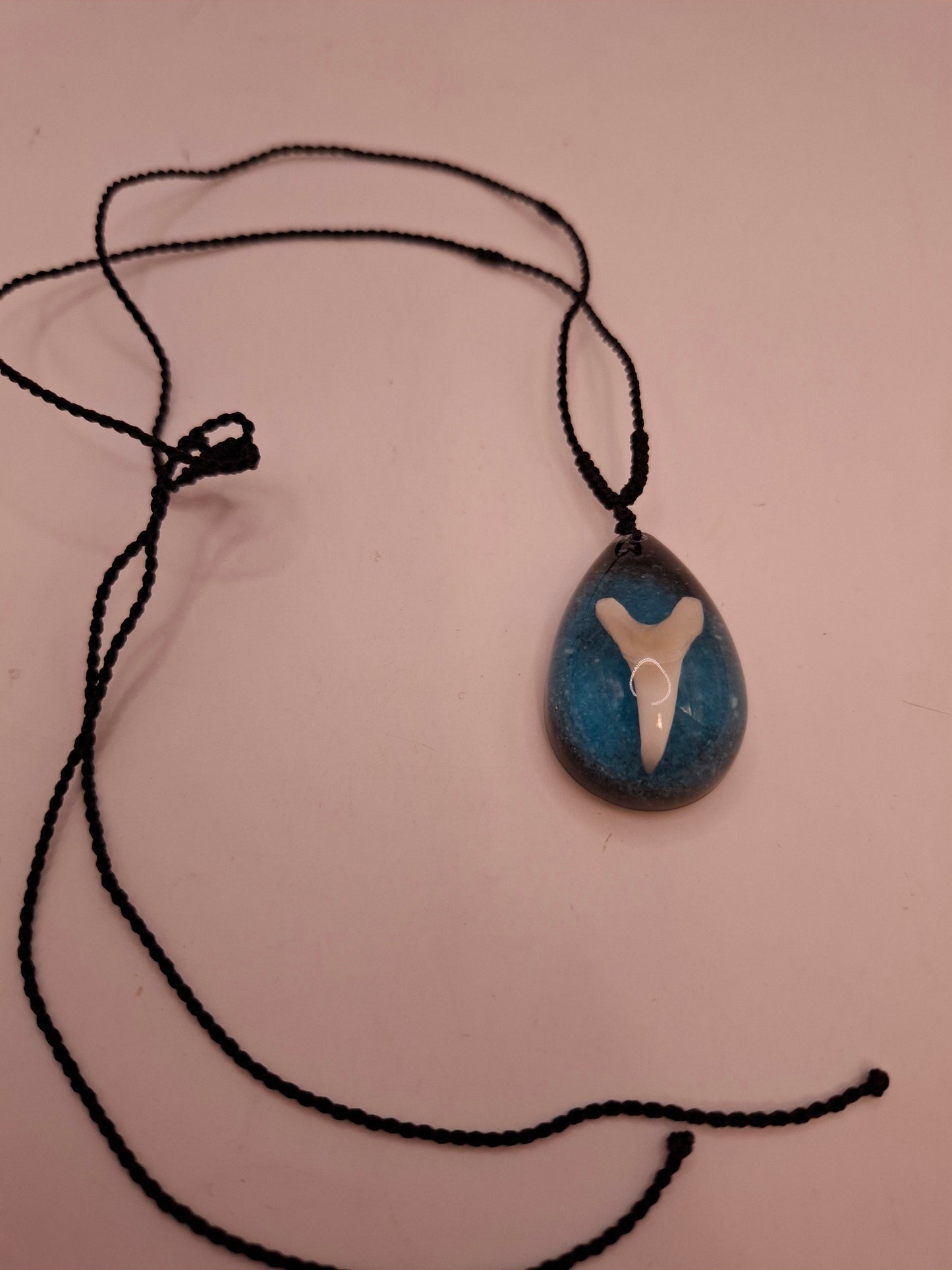 Shark Tooth in Resin Necklace