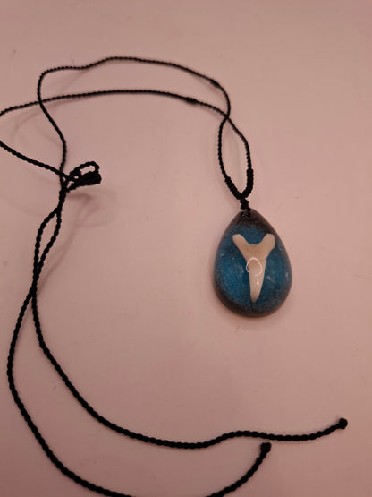 Shark Tooth in Resin Necklace
