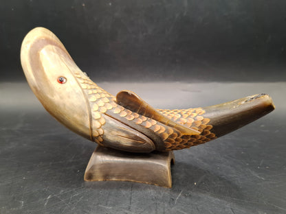 Fish Horn Carving (UK Only)