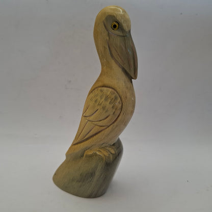 Horn Carving Of A Pelican