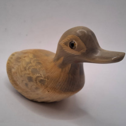 Horn Carving Of A Duck