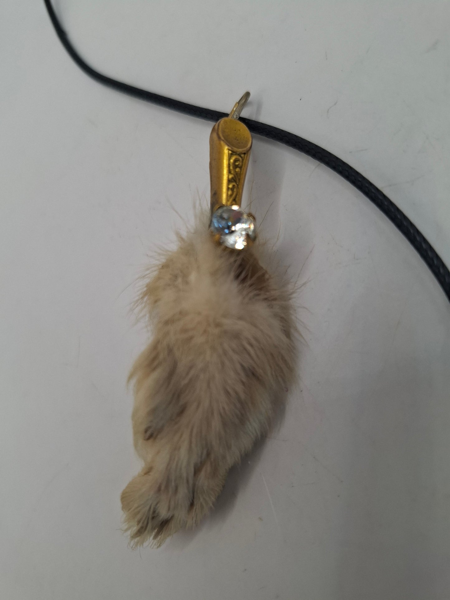 Antique feet necklace