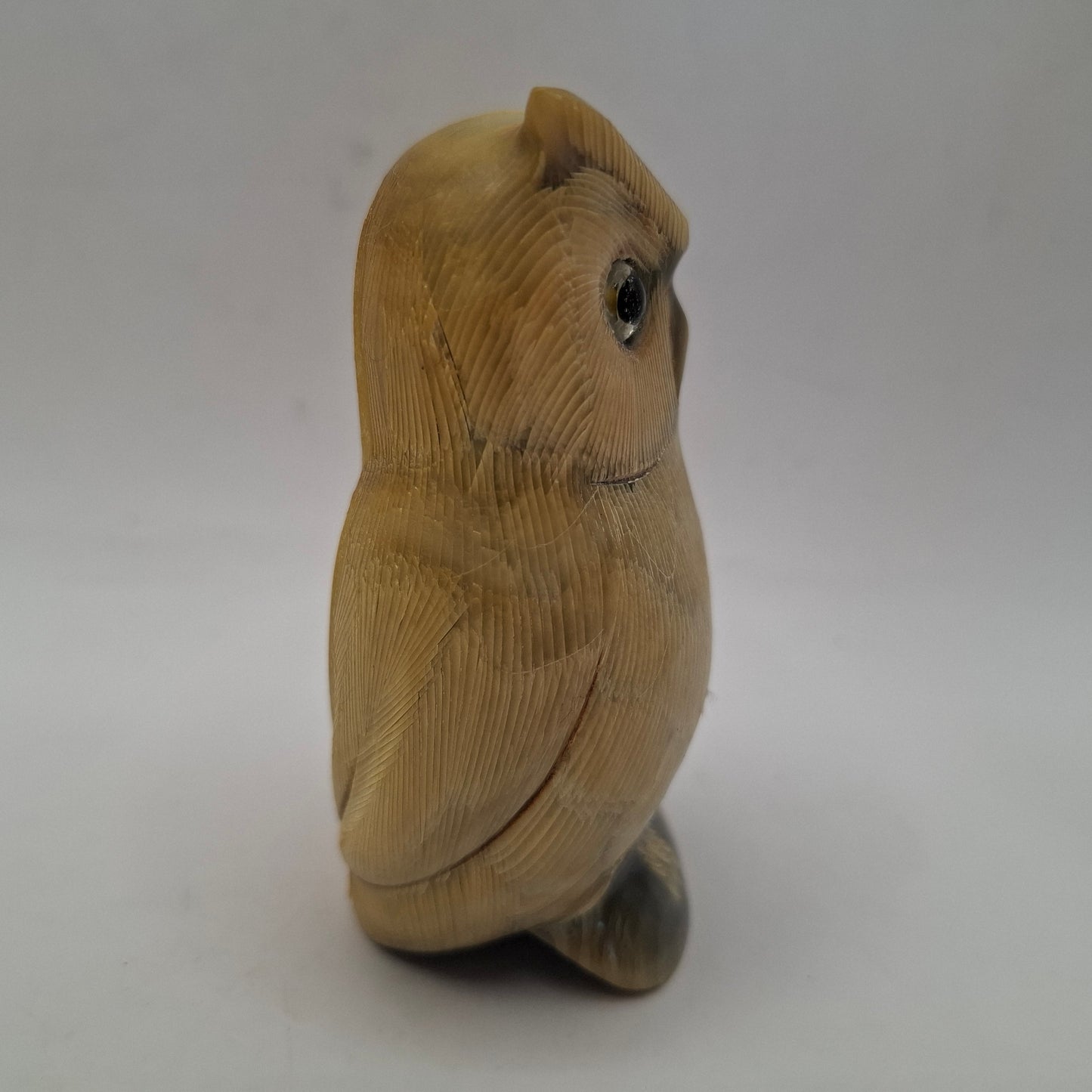 Horn Carving Of An Owl