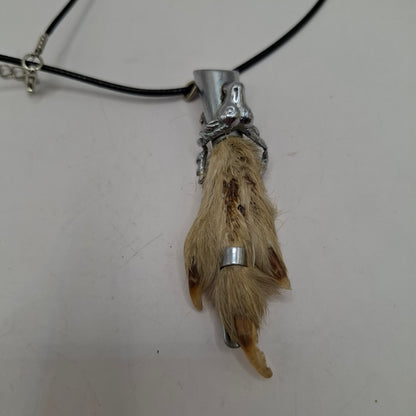 Antique feet necklace