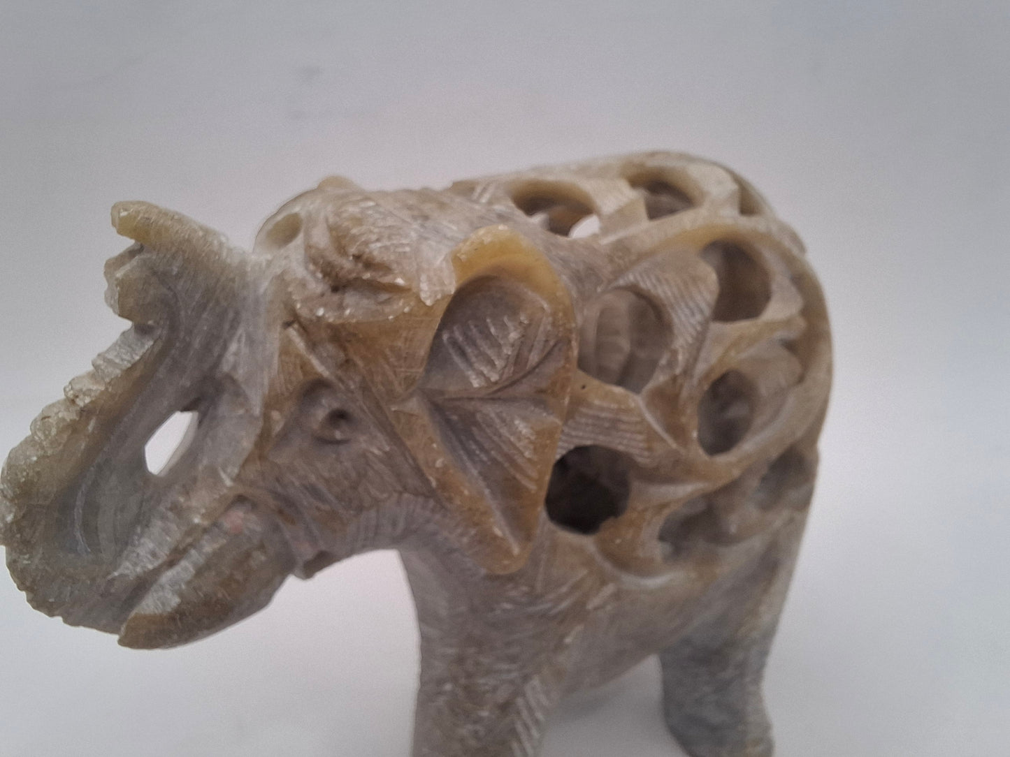Pregnant Elephant Carving