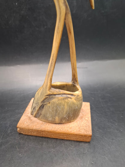 Bigger Mounted Bird Horn Carving (UK Only)