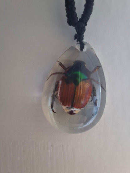 Little Chafer Beetle Necklace
