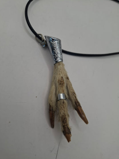 Antique feet necklace