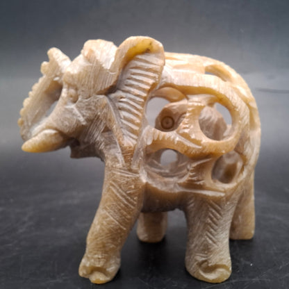 Pregnant Elephant Carving