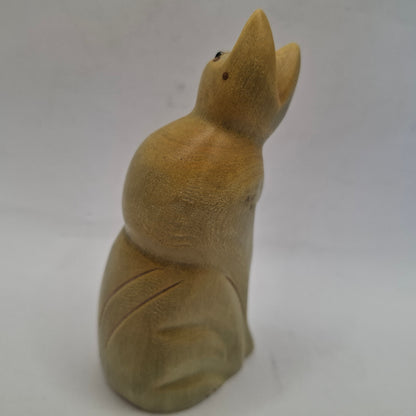 Horn Carving Of A Creepy Cat